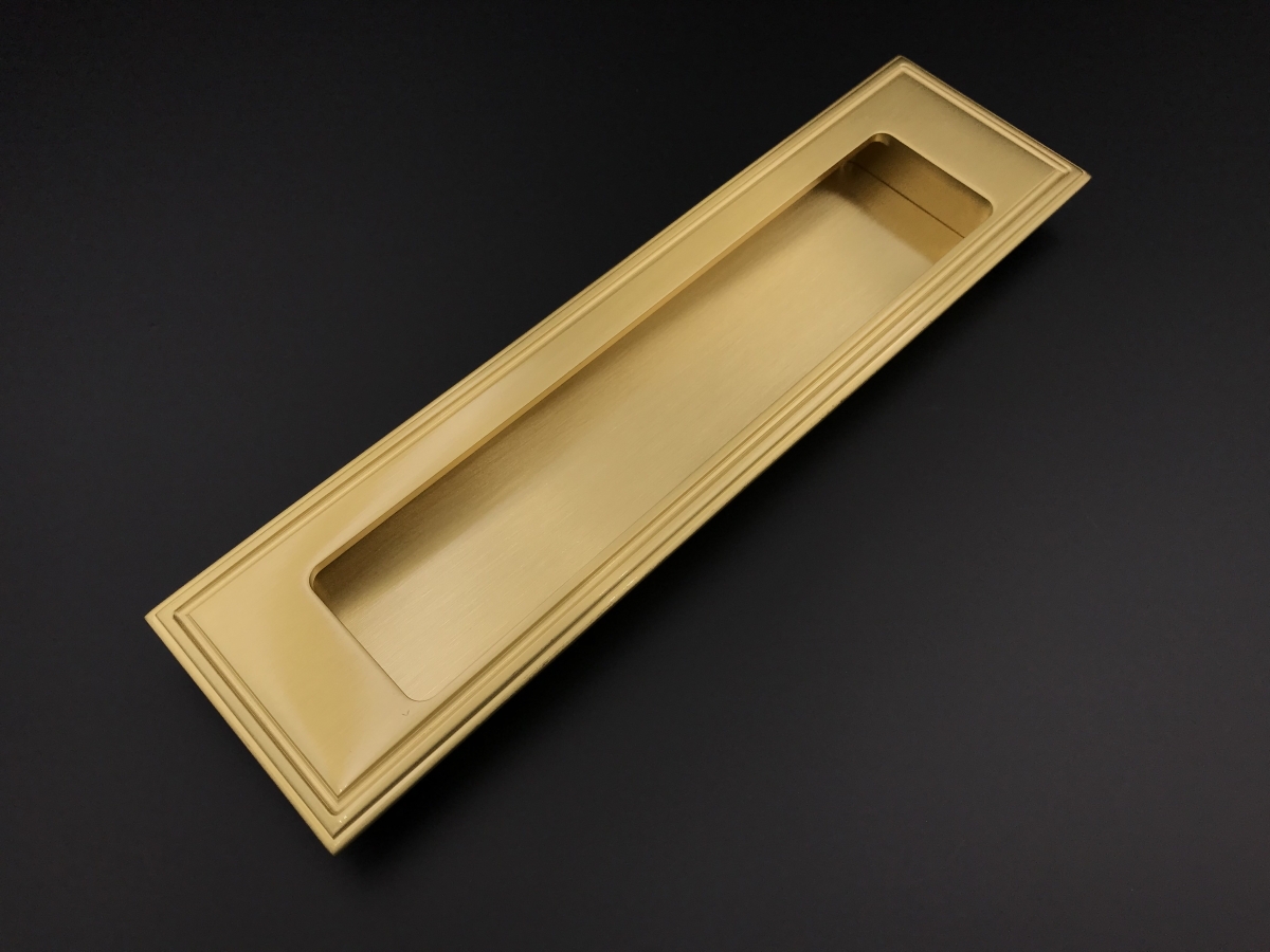 Дверная врезная ручка Frank Allart 6007 матовая латунь