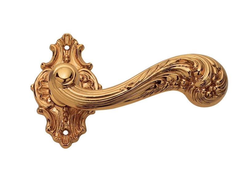 Дверная ручка на розетке Enrico Cassina ELISABETTA C01215 золотая