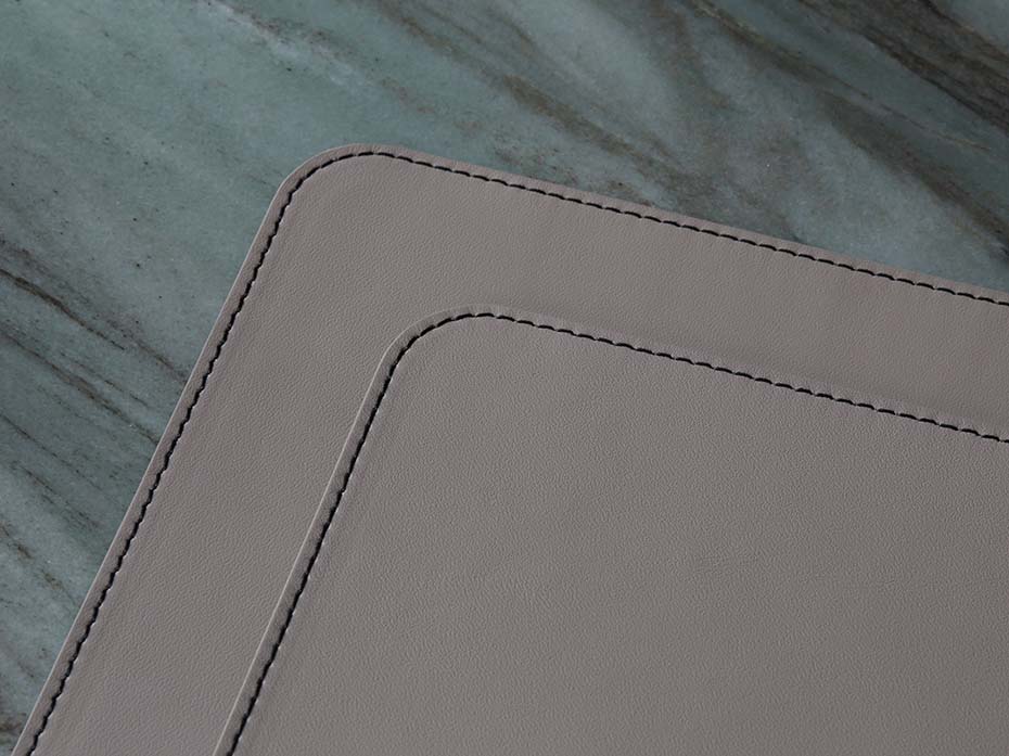 Сервировочная салфетка FURNITEK FG-03005 на стол из натуральной кожи и замши прямоугольная 410х290мм