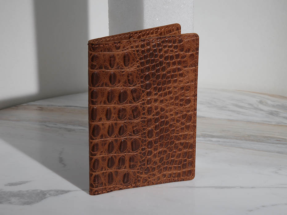 Обложка на паспорт FURNITEK модель FG-02018 из натуральной кожи цвет рыжий