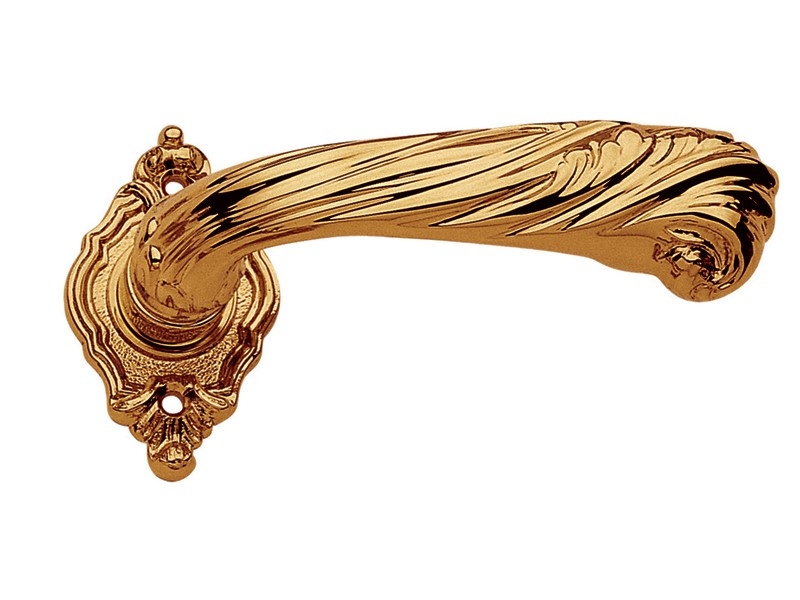 Дверная ручка на розетке Enrico Cassina LAVINIA C12011 золото