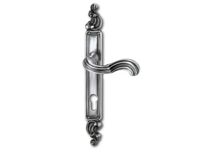 Дверная ручка на планке Salice Paolo MASQUAT 4256 античное серебро