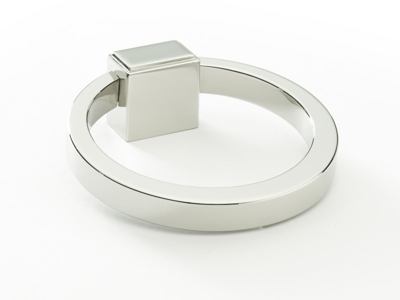 Мебельная ручка-кольцо Armac Martin Oblique полированный никель
