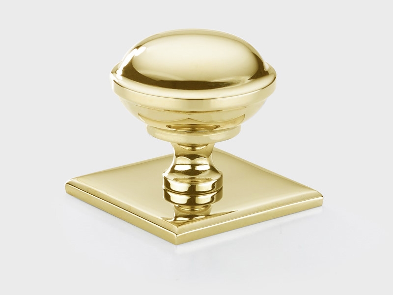 Мебельная ручка-кнопка Armac Martin Queslett полированная латунь