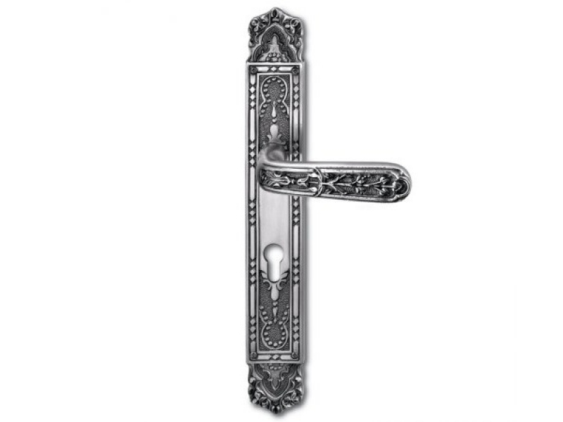 Дверная ручка на планке Salice Paolo RIYADH 4311/2 античное серебро