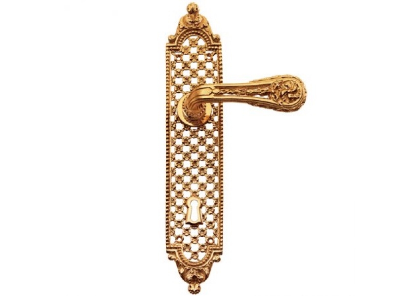 Дверная ручка на планке Enrico Cassina SOFIA C05110 полированная латунь