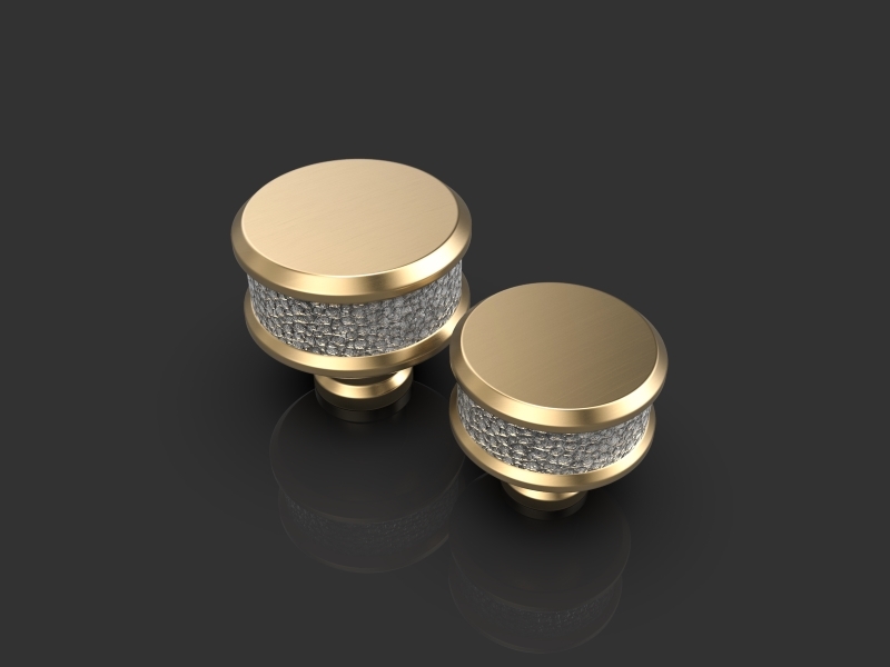 Мебельная ручка Oliver Knights Shagreen CH I полированная латунь