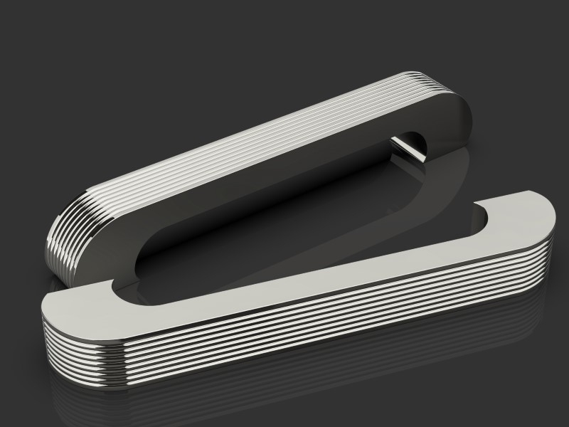 Дверная ручка-скоба Oliver Knights Simon PH полированный никель