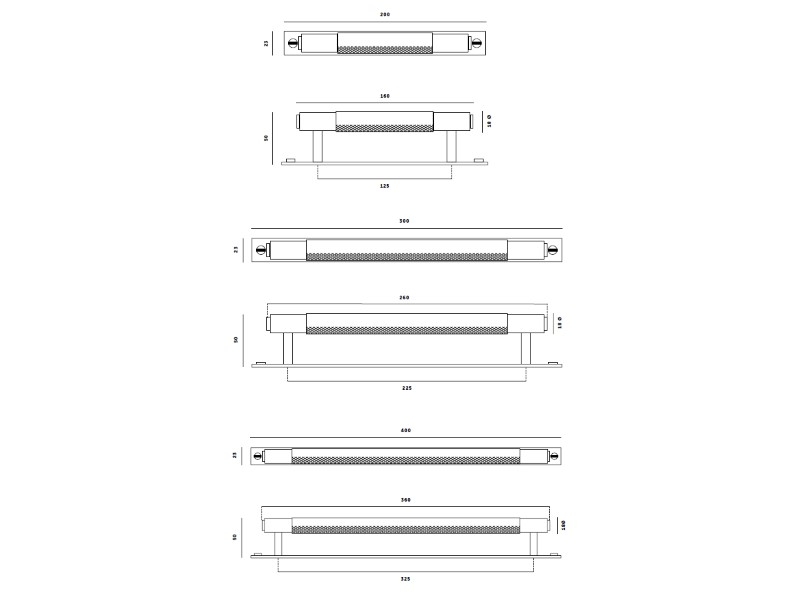 Ручка скоба на планке Buster & Punch UK-PB-HP-BL латунь