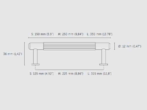 Мебельная ручка скоба Buster & Punch GPB-07285 хром