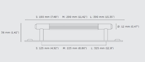 Мебельная ручка скоба на планке Buster & Punch GPB-05301 латунь