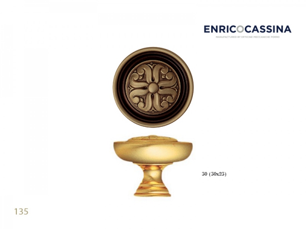 Мебельная ручка Enrico Cassina 135 матовая бронза