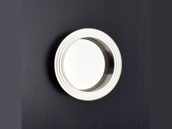 Дверная врезная ручка круглая Croft 2540RD 64мм полированный никель