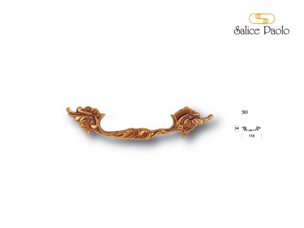 Мебельная ручка-скоба Salice Paolo 90 античная латунь