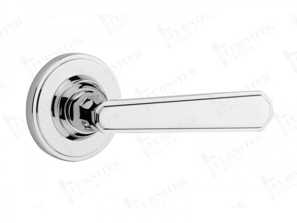 Дверная ручка Frank Allart на розетке 9032 полированный хром