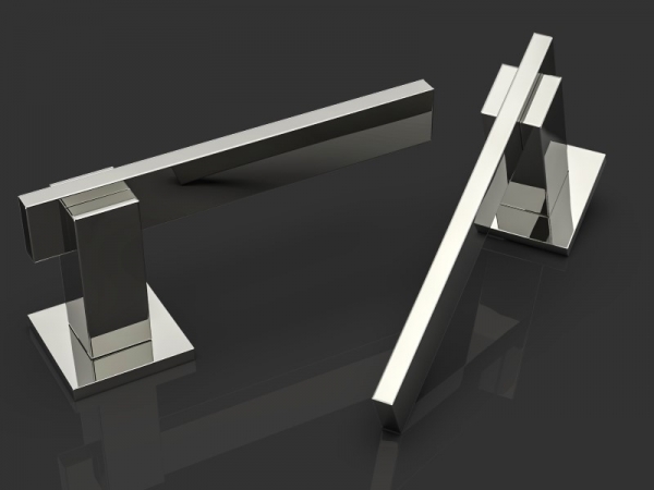 Дверная ручка на розетке Oliver Knights Arthur полированный никель