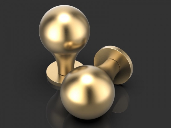 Дверная ручка-кноб Oliver Knights Durnure матовая латунь