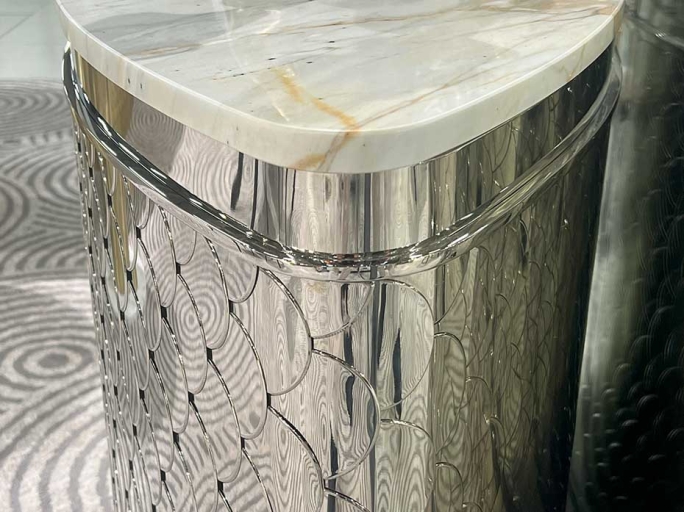 Консоль из латуни FURNITEK Ar-Deco FG-202 полированный никель