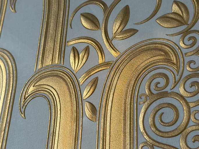 Картина со стеклом FURNITEK FG-304 в латунной раме фон белый