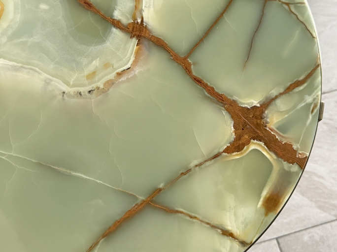 Стол кофейный Ar-Deco FG-077 круглый античная латунь