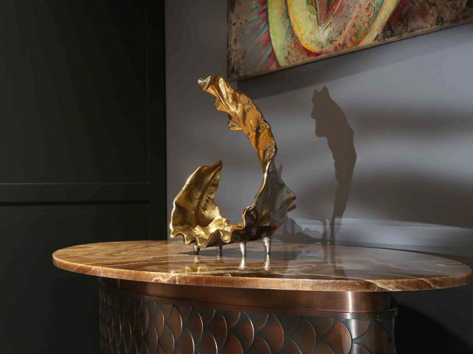 Латунная консоль с ониксом Ar-Deco FG-200