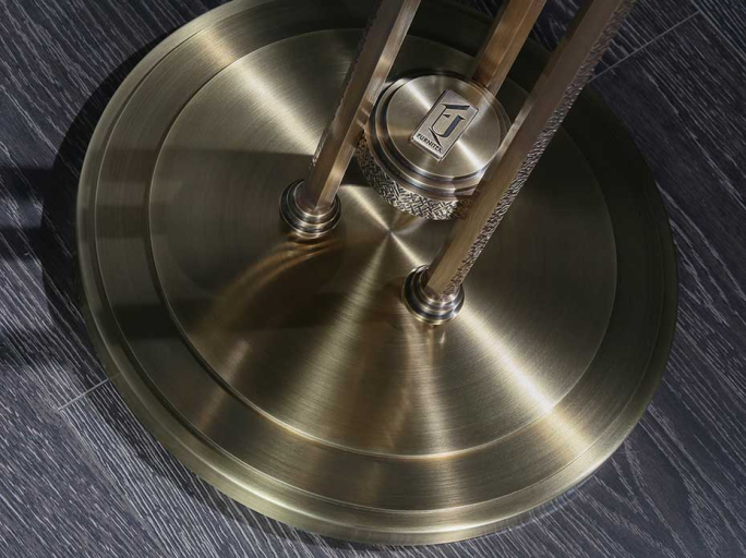 Стол кофейный круглый FURNITEK FG-062 античная латунь