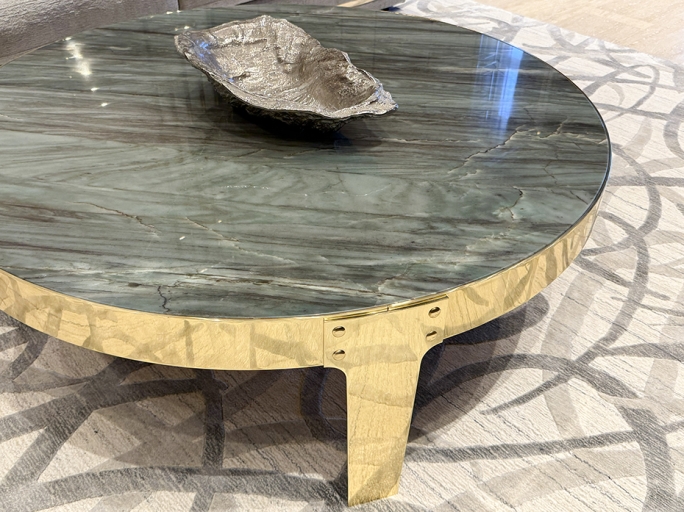 Столик журнальный Ar-Deco FG-065 круглый 1300мм полированная латунь