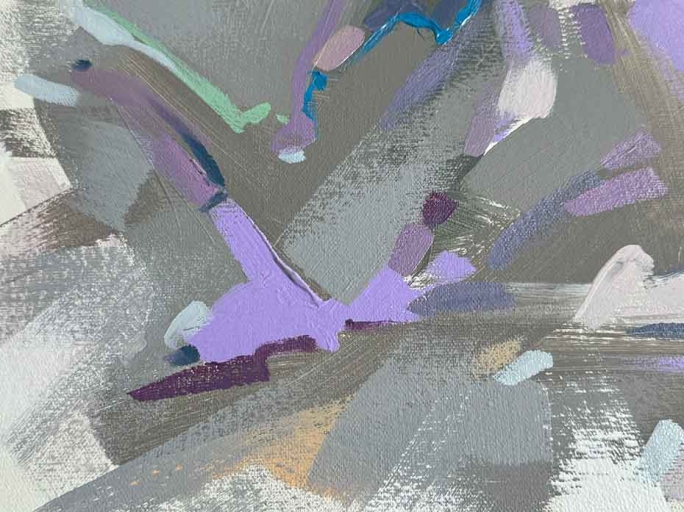 Картина на холсте маслом "Предновогодняя"