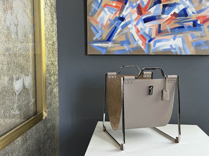 Подставка под сумки большая FG-177 полированный никель