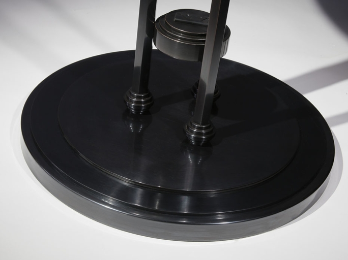 Стол кофейный Ar-Deco FG-067 круглый чернёная латунь с полировкой