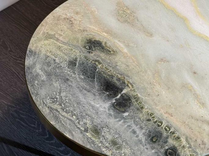 Стол кофейный Ar-Deco FG-071 круглый античная латунь