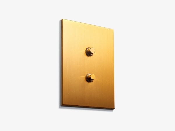 Выключатель Meljac M557 двойной Classique матовая латунь