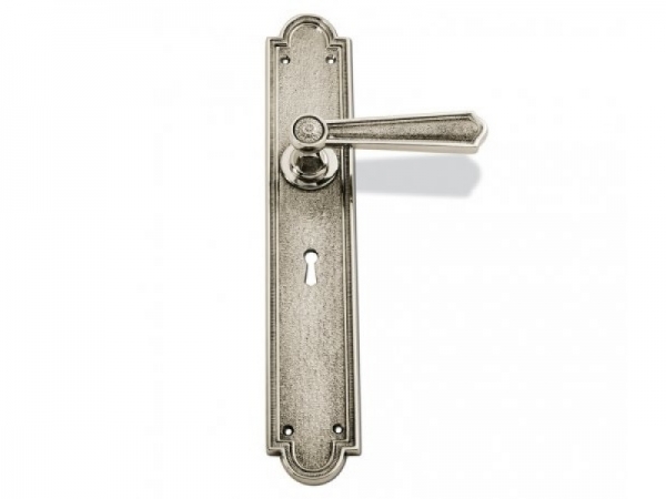 Дверная ручка на планке Enrico Cassina MATILDE C13510 античное серебро