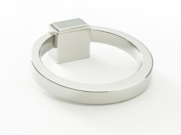 Мебельная ручка-кольцо Armac Martin Oblique полированный никель