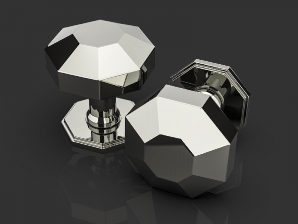 Дверная ручка-кноб Oliver Knights Octavius полированный никель