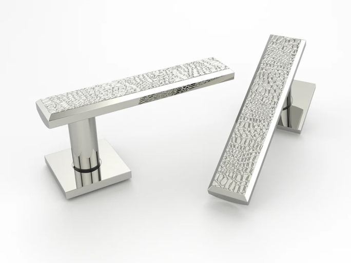 Дверная ручка на розетке Oliver Knights Folcard LH полированный никель