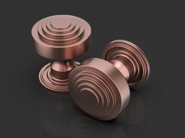 Дверная ручка-кноб Oliver Knights Phillip матовая медь