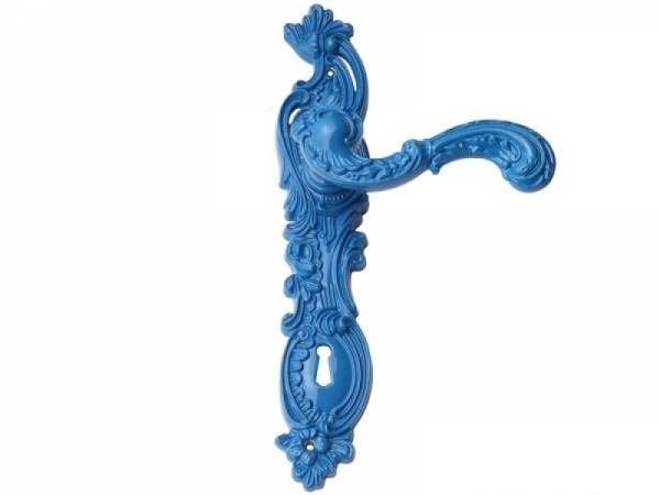 Дверная ручка на планке Enrico Cassina Enrico Cassina ROCOCOPOP C12810 синий