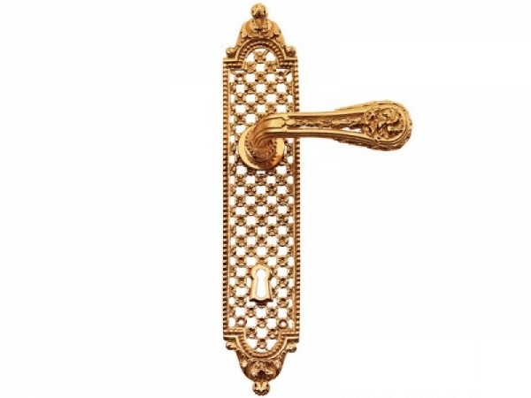 Дверная ручка на планке Enrico Cassina SOFIA C05110 полированная латунь