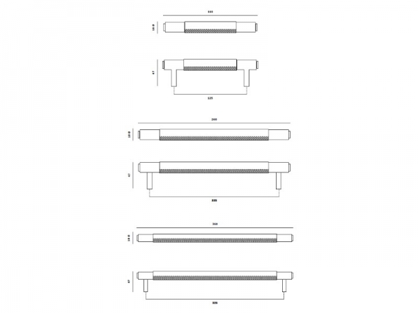 Ручка скоба мебельная Buster & Punch UK-PB-H-BR латунь