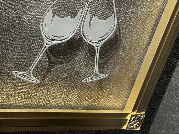 Панно FURNITEK FG-04001 стекло и латунь