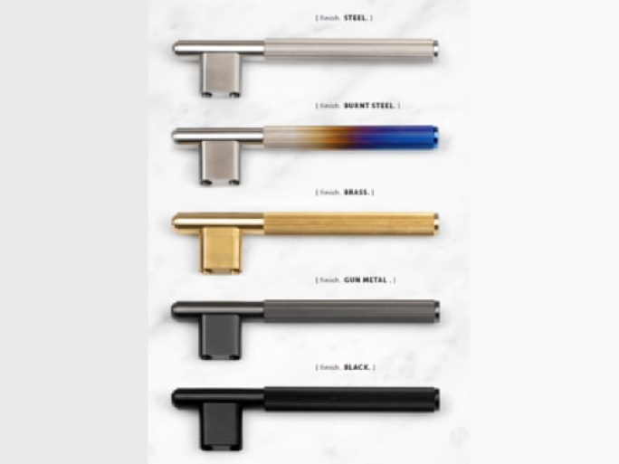 Мебельная L-образная ручка Buster & Punch GLB-02328 из латуни